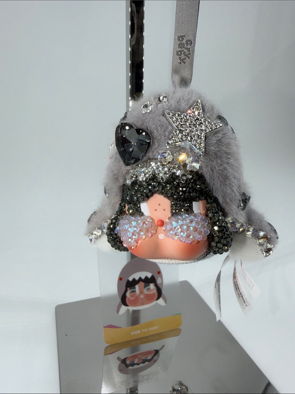 Authentic Crybaby Cry Me an Ocean The Shark Plush Charm Crystal NWT Pop Mart